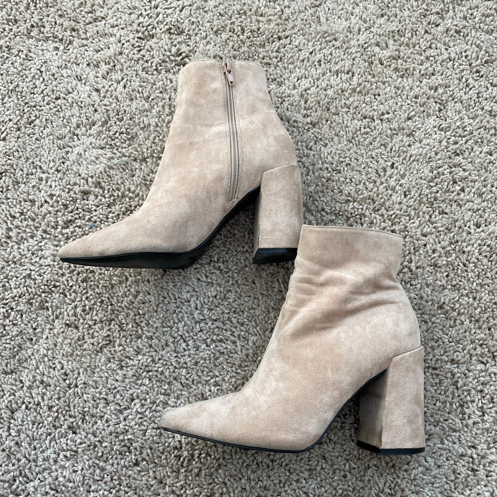 Suede booties